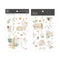 MU Lifestyle RETRO Stamps Label Ephemera Ticket Dried Flowers Print-On Stickers Rub-On Stickers Transfer Stickers Translucent Stickers | 235
