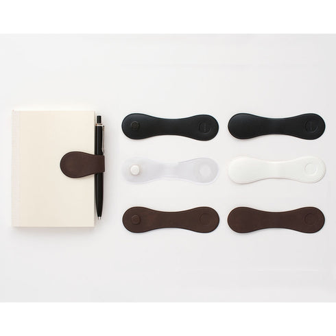 BLACK Midori Belt Seal SNAP Pen Holder Pen Clip and Notebook Closure Pen Storage Notebook Band Notebook Seal Belt Sticker