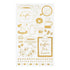 Midori Gold FOIL COFFEE Transfer Stickers Café Food Barista Print-On Stickers Rub-On Stickers Transfer Sticker Translucent Stickers | 2614
