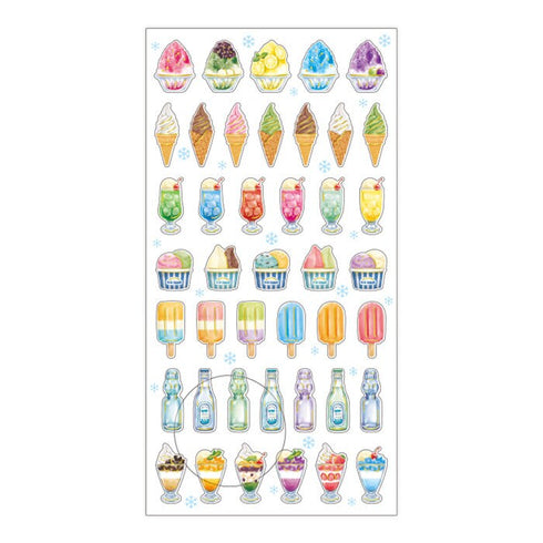 Mindwave 2023 Collection ICE CREAM Treats Sweets Seals Kiji Shoji Seals Washi Stickers Seals Bujo Stickers Scrapbooking Stickers | 81213