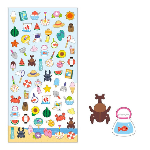 Mindwave 2023 Collection VACATION Seals Kiji Shoji Seals Washi Stickers Seals Bujo Stickers Scrapbooking Stickers | 81215