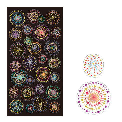Mindwave 2023 Collection FIREWORKS Seals Kiji Shoji Seals Washi Stickers Seals Bujo Stickers Scrapbooking Stickers | 81220