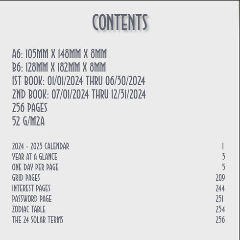 2024 B6 & A6 Papermood DOUBLE Book Tomoe River 52gsm One Day Per Page Cousin Techo Planner Notebook Journal | 256 Pages per book