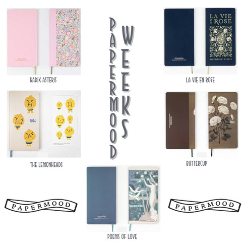 2024 Papermood LA VIE En Rose WEEKS 70gsm Italian Paper Hardcover Weekly Planner Travel Planner Weekly Planner Weekly Layout | 192 Pages