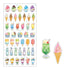 Mindwave 2023 Collection ICE CREAM Treats Sweets Seals Kiji Shoji Seals Washi Stickers Seals Bujo Stickers Scrapbooking Stickers | 81213