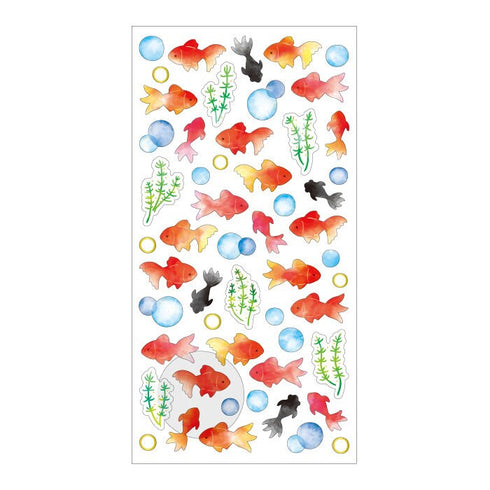 Mindwave 2023 Collection GOLDFISH Seals Kiji Shoji Seals Washi Stickers Seals Bujo Stickers Scrapbooking Stickers | 81216