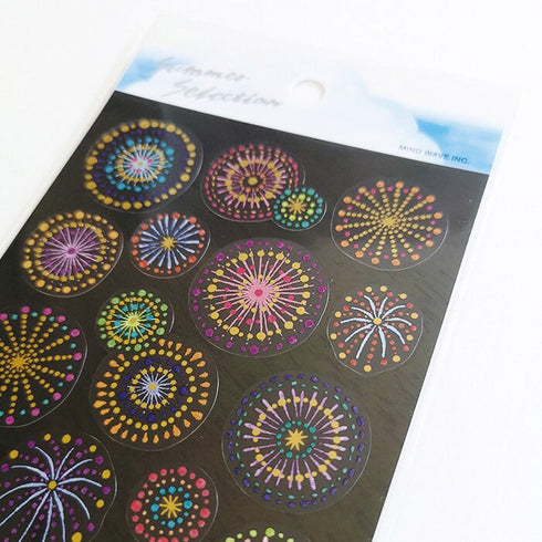 Mindwave 2023 Collection FIREWORKS Seals Kiji Shoji Seals Washi Stickers Seals Bujo Stickers Scrapbooking Stickers | 81220