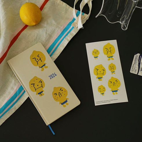 2024 Papermood The LEMONHEADS WEEKS 70gsm Italian Paper Hardcover Weekly Planner Travel Planner Weekly Planner Weekly Layout | 192 Pages