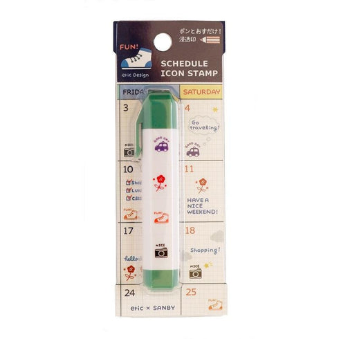 ENJOY Sanby & Eric Schedule Stamps Car Flower Shoe Camera Stamps Notebook Stamps Planner Stamps Bujo Stamps | eric-icon-04