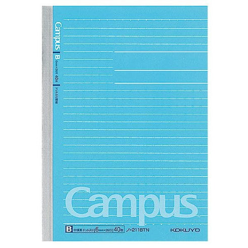 B6 Kokuyo Campus Notebook Dotted Ruled 6mm Campus Note (Dotted Ruled Line) B Ruled 40 Sheets | 211BTN