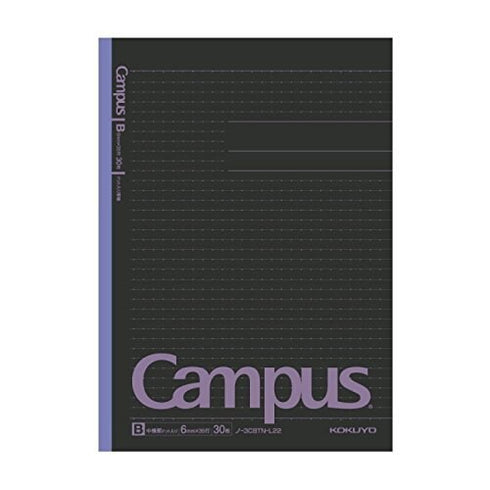 TODAI Kokuyo B5 Campus Notebook Semi B5 Dotted 6mm Pre-dotted Notebook Semi B5 Pre-Dotted-line 30 Sheets 60 Pages | 3CDBTN Random Color