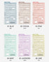 Plepic Cutout Binder Bookmark Stencil Template Boxes Lines Numbers Dividers Banners Icon Bujo Stencil | Various Colors