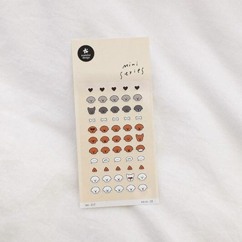 Suatelier Sonia DECO 10 PVC Mini Series Dogs Puppies Poop Clean Up Dog Treats Transparent Stickers Clear Stickers | 117