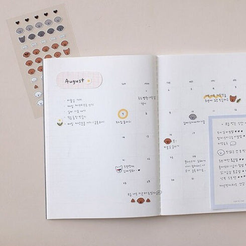 Suatelier Sonia DECO 10 PVC Mini Series Dogs Puppies Poop Clean Up Dog Treats Transparent Stickers Clear Stickers | 117