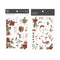 MU Lifestyle HOLIDAY Print-On Stickers Poinsettia Warmth Bells Stockings Trumpet Rub-On Stickers Transfer Sticker Translucent Sticker | 1014