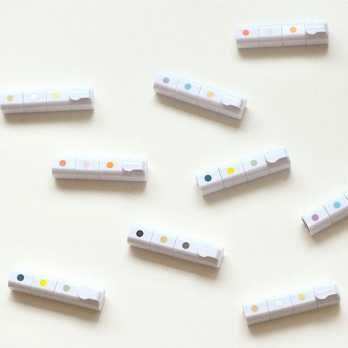 Inky Pen Triple Stamp Pad MU Lifestyle Tri-Color Oil-Based Ink Pad Five Different Pens Portable Ink Pad Travel Ink Pad | 5 Sets