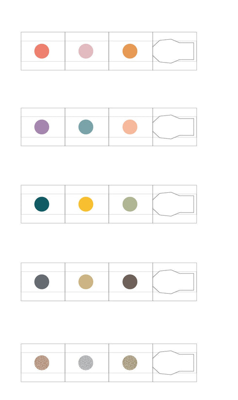 Inky Pen Triple Stamp Pad MU Lifestyle Tri-Color Oil-Based Ink Pad Five Different Pens Portable Ink Pad Travel Ink Pad | 5 Sets