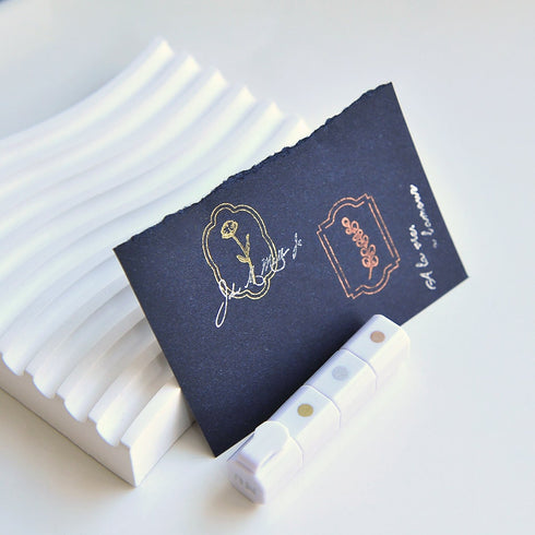 Inky Pen Triple Stamp Pad MU Lifestyle Tri-Color Oil-Based Ink Pad Five Different Pens Portable Ink Pad Travel Ink Pad | 5 Sets