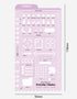 Plepic Cutout Binder Bookmark Stencil Template Boxes Lines Numbers Dividers Banners Icon Bujo Stencil | Various Colors