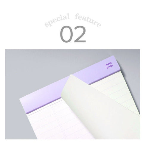 PURPLE MoteMote B6 Writing Pad 100gsm Notepad 7mm Ruled B6 Legal Pad | 60 Sheets