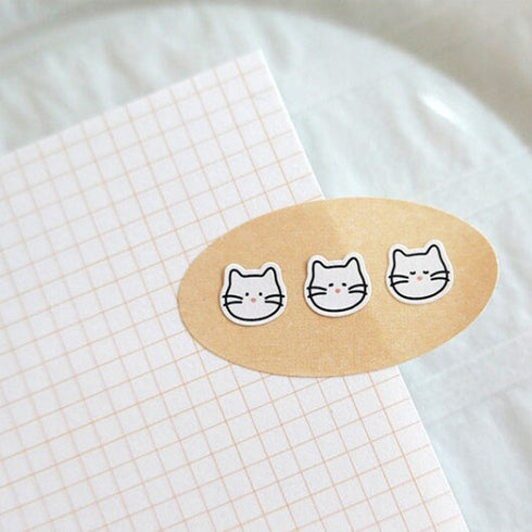 Suatelier Sonia DECO 09 PVC Mini Series Cats Save The World Kittens Cat Food Transparent Stickers Clear Stickers | 116