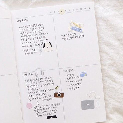 Suatelier Sonia IN My BAG Travel Bag Trip Bag Packing List Camera Headphones Toothpaste PVC Transparent Stickers Clear Stickers | 1155