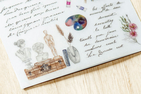 MU Lifestyle ARTIST Painting Palette Suitcase Brushes Print-On Stickers Rub-On Stickers Transfer Stickers Translucent Stickers | 239
