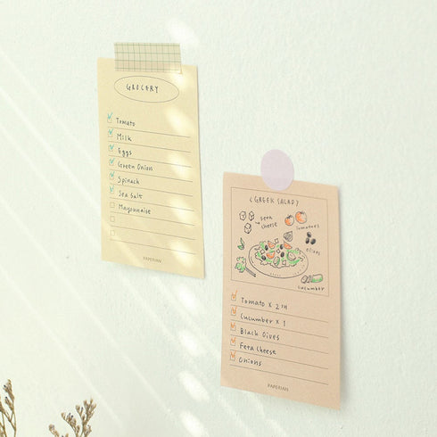 Make-A-Memo MY CHECKLIST PAPERIAN Shopping List To Do List Expense Record & More | 70 X 110MM