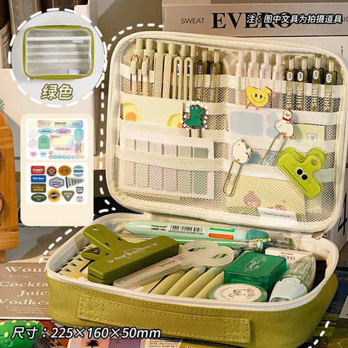 CREAM White XL PEN Case Languo Pencil Case Extra Large Pen CaseTravel Case Storage Case Durable Pen Case Storage Case | 225 X 160 X 50MM