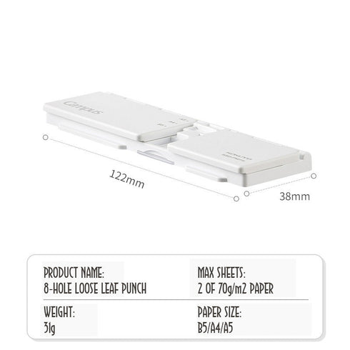 KOKUYO ADJUSTABLE B5 A4 A5 Hole Punch B5 Hole Punch A4 Hole Punch A5 Hole Punch Portable Hole Punch Travel Hole Punch Multi-Size Hole Punch