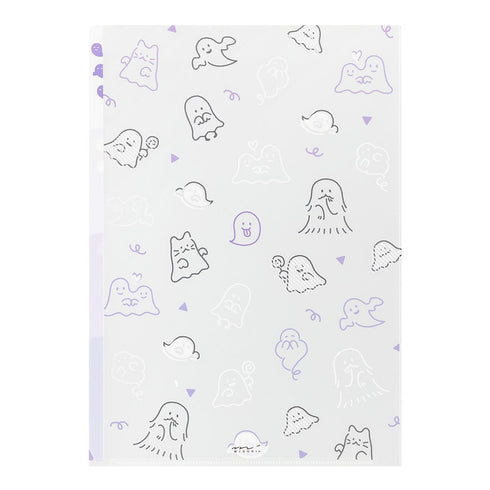 GHOST Midori A4 3 Pocket Clear Folder MD Folder Water Resistant Folder | 310mm X 221mm