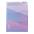 GRADIENT PURPLE Midori MD A4 7 Pocket Clear Folder Md Folder Water Resistant Folder | 310mm X 221mm