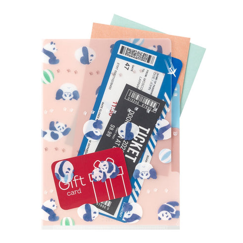 PANDA Midori A5 3 Pocket Clear Folder MD Folder Water Resistant Folder | 220mm X160mm