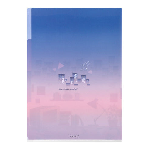 CITY POP Midori A4 3 Pocket Clear Folder MD Folder Water Resistant Folder | 310mm X 221mm