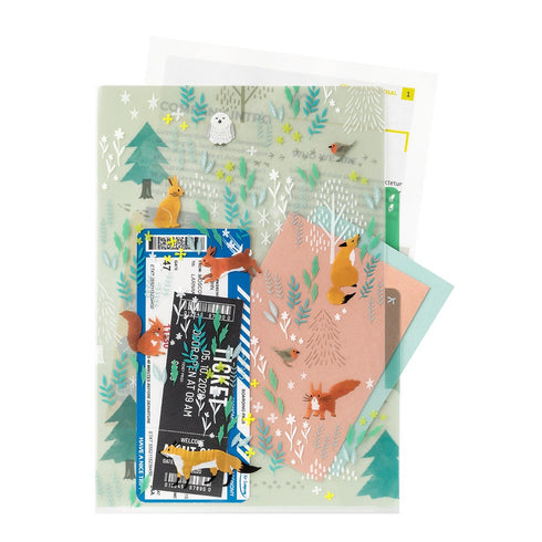 NORDIC ANIMALS Midori A4 3 Pocket Clear Folder MD Folder Water Resistant Folder | 310mm X 221mm