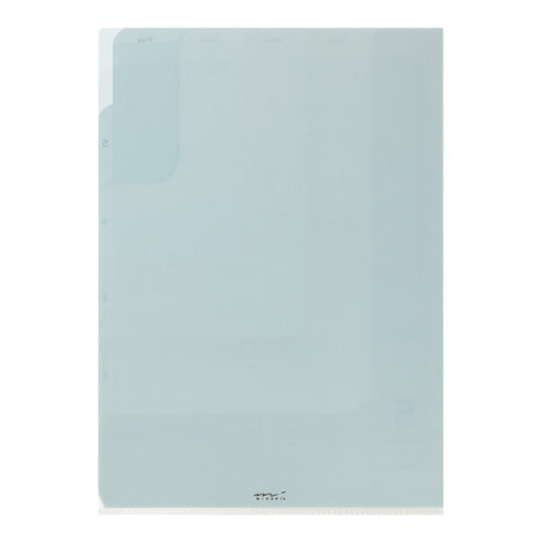 2 WAY BEIGE Midori A4 5 Pocket Clear Folder MD Folder Water Resistant Folder | 310mm X 221mm