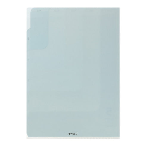 2 WAY BEIGE Midori A4 5 Pocket Clear Folder MD Folder Water Resistant Folder | 310mm X 221mm
