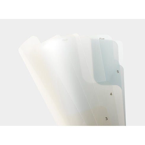2 WAY BEIGE Midori A4 5 Pocket Clear Folder MD Folder Water Resistant Folder | 310mm X 221mm