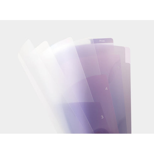 GRADIENT PURPLE Midori MD A4 7 Pocket Clear Folder Md Folder Water Resistant Folder | 310mm X 221mm