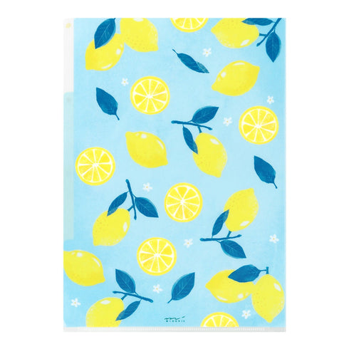 LEMON Midori A4 3 Pocket Clear Folder MD Folder Water Resistant Folder | 310mm X 221mm