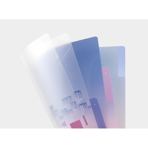 CITY POP Midori A5 3 Pocket Clear Folder MD Folder Water Resistant Folder | 220mm X160mm