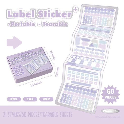 PURPLE PLANWITH Label Stickers Dot Stickers Square Stickers Bar Stickers Circle Stickers Index Tabs Index Stickers