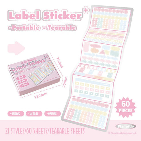 BLUE PLANWITH Label Stickers Dot Stickers Square Stickers Bar Stickers Circle Stickers Index Tabs Index Stickers