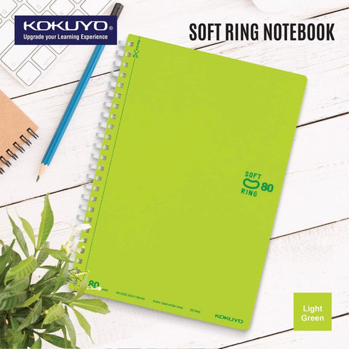 Kokuyo BLUE Soft Ring Notebook 5mm Dot Ruled SV457S5 | A6 80 Sheets