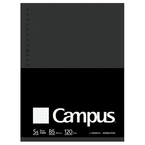 Kokuyo Campus Biz Loose Leaf Paper 836S-5 5 mm Graph Grid 26 Holes 120 Sheets | B5