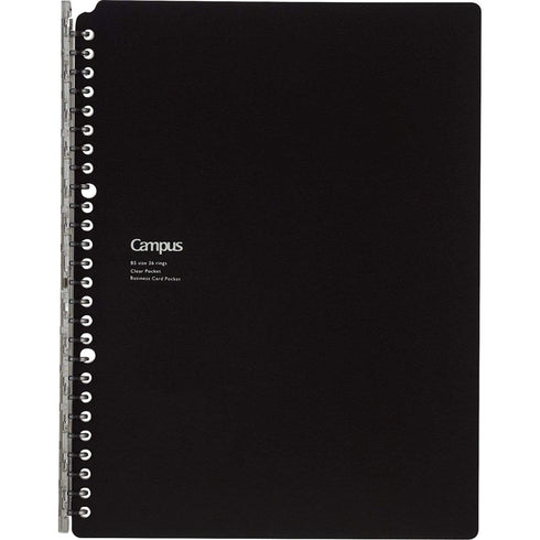 Kokuyo Campus BLACK BUSINESS B5 Smart Ring Binder 26 Rings "Lay Flat" Notebook SP701D | 25 Sheets