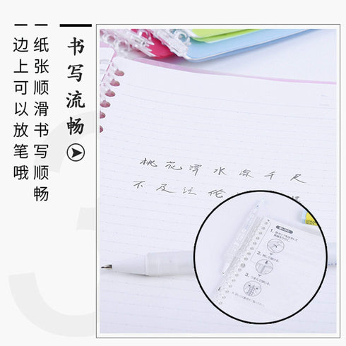 Kokuyo Campus CLEAR B5 Smart Ring Binder 26 Rings "Lay Flat" Notebook SP700T | 25 Sheets