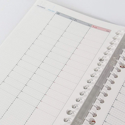 Kokuyo Campus Diary Study Planner Loose Leaf Paper Six Months Schedule WCN-CLL1-WBF 26 Holes 36 Sheets | B5
