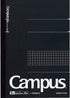 Kokuyo A5 Campus Notebook Black 5mm Grid | 40 Sheet 104S5