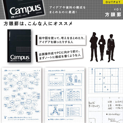 Kokuyo B5 Campus Notebook Navy 6mm Dotted Line | 50 Sheet 5BT-DB